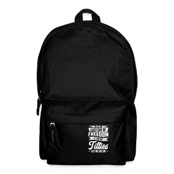 Bachelor Drinking Freedom Titties Bachelor Party - Backpack - black - Front