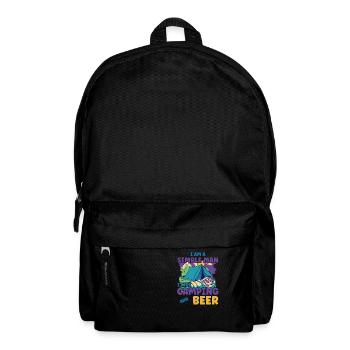 I am a simple man I like camping beer - Backpack - black - Front