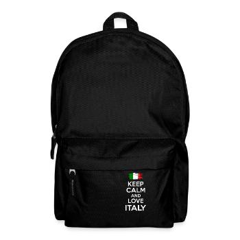 Keep Calm and love Italy - Backpack - black - Front