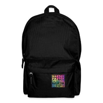 Harder Faster Run Stronger Work Team Goal - Backpack - black - Front