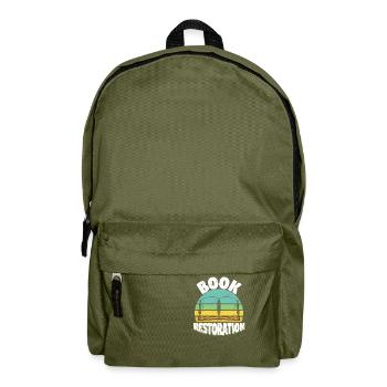 Book Restoration Book-Binding - Backpack - olive green - Front