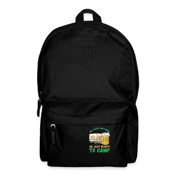 He doesn't do anything He just wants to camp - camping nature - Backpack - black - Front