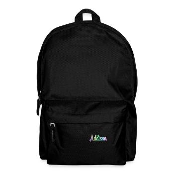 ADDISON Rainbow Minimalist Cursive - Backpack - black - Front