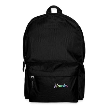 ALEXANDRA Rainbow Minimalist Cursive - Rucksack - Schwarz - Vorne