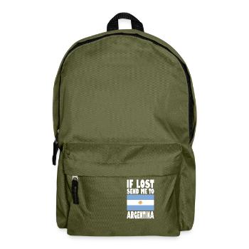 Argentinien Flagge Spruch - Rucksack - Olivgrün - Vorne