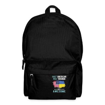 Halb Amerikaner Halb Ukrainer - Rucksack - Schwarz - Vorne