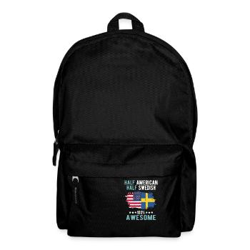 Halb Amerikaner Halb Schwede - Rucksack - Schwarz - Vorne