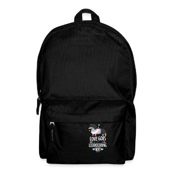 cute dog dachshund animal love - Backpack - black - Front