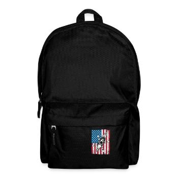 Kajak USA Flagge Lustige Amerikanische Kanu Kajak - Rucksack - Schwarz - Vorne