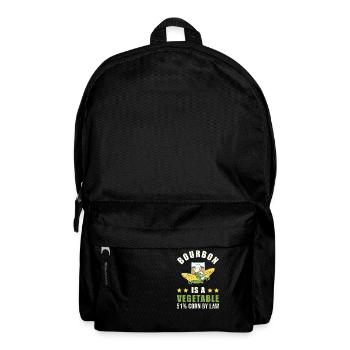Bourbon is a Vegetable Whiskey Bourbon Drinking - Rucksack - Schwarz - Vorne