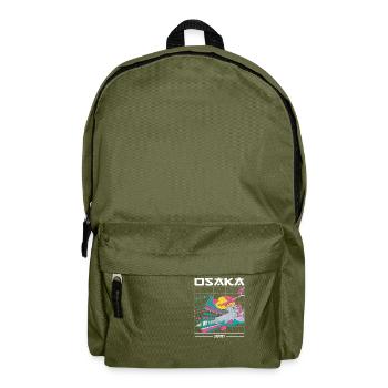 Osaka Japon Art esthétique des années 80 - Sac à dos - vert olive - Devant