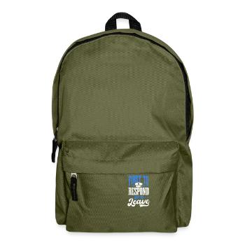 4th July Police Officer First Respond Last To - Backpack - olive green - Front