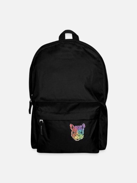 Colorful Rhino Rhino Unicorn Animal Motif - Backpack - black