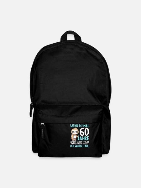 Wenn du groß bist ich wurde Faul 60. Geburtstag - Rucksack - Schwarz