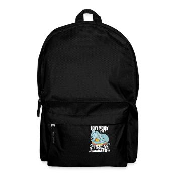 Natation Sauveteur Cours de natation Piscine extérieure Cadeau - Sac à dos - noir - Devant