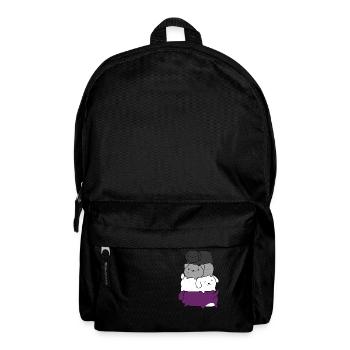 Hundehaufen asexuell LGBT Lesbisch Gay Pride Stolzer Spaß - Rucksack - Schwarz - Vorne