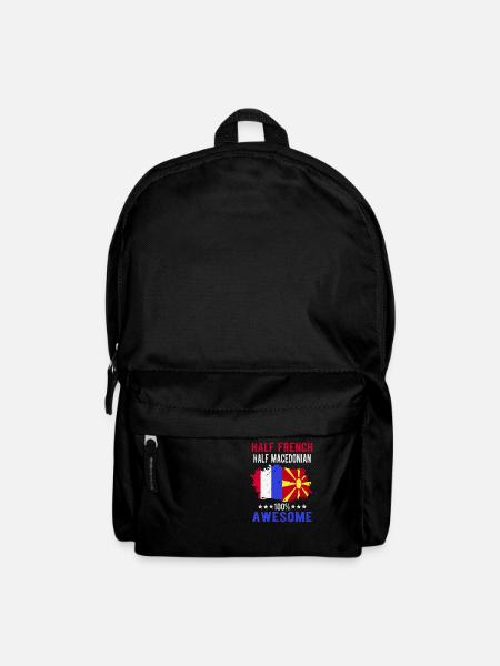 Moitié Français moitié macédonien - Sac à dos - noir