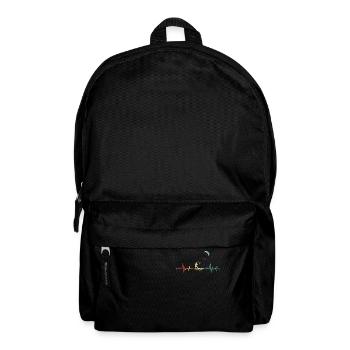 Kitesurfer Heartbeat Kiteboard Kitesurf Kite - Backpack - black - Front