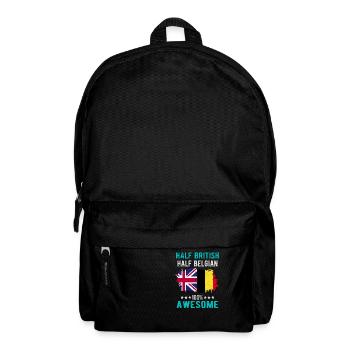 Halb Brite Halb Belgier - Rucksack - Schwarz - Vorne