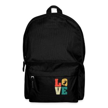 Retro Liebe Kitesurfen Liebhaber Kiteboarding Kite - Rucksack - Schwarz - Vorne