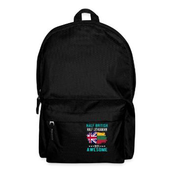 Half British Half Lithuanian - Backpack - black - Front
