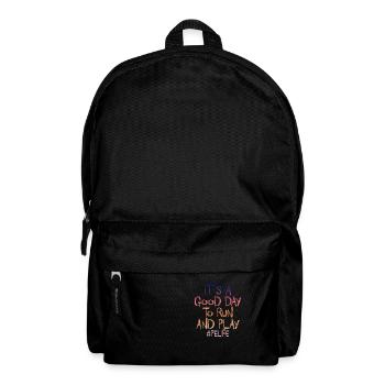 It's A Good Day To Run And Play 3 - Backpack - black - Front