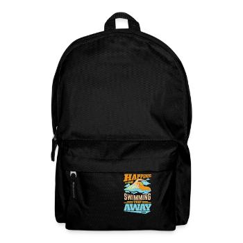 Natation Sauveteur Cours de natation Piscine extérieure Cadeau - Sac à dos - noir - Devant