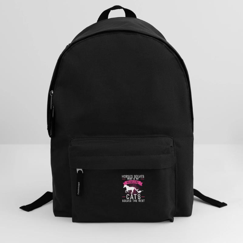 Horses Solves Most Of My Problems Cats Solves The Backpack