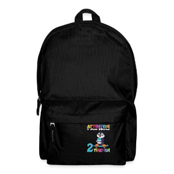 Penguin Attention I Am Now 2 Years Old - Backpack - black - Front