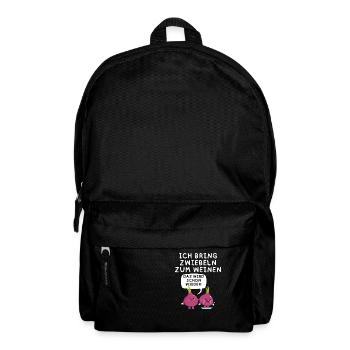 Zwiebel Spruch ich bring Zwiebeln zum weinen - Rucksack - Schwarz - Vorne