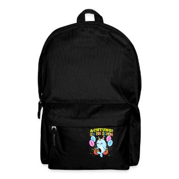 Achtung Ich Bin Schon 1 Geburtstag Einhorn - Rucksack - Schwarz - Vorne