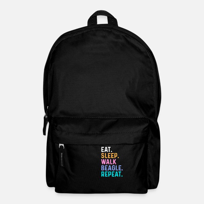 Eat Sleep Walk Beagle Repeat - Backpack - black