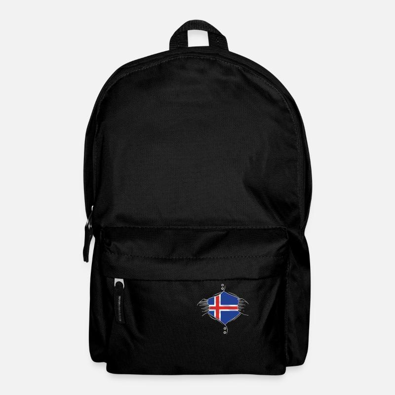 iceland flag fingerprint - Backpack - black