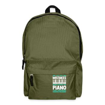 Funny I Don't Make Mistakes Piano Player - Backpack - olive green - Front