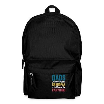 Dads Know A Lot Grandpas Know Everything Funny - Rucksack - Schwarz - Vorne