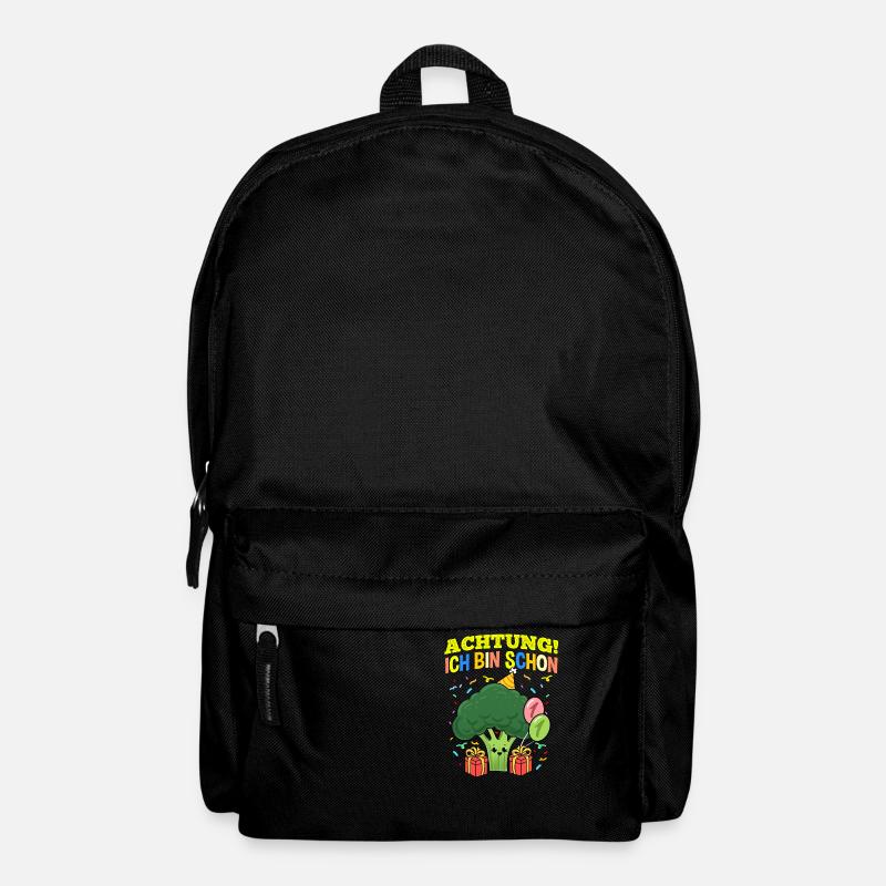 Achtung Ich Bin Schon 1 Geburtstag Brocolli - Rucksack - Schwarz