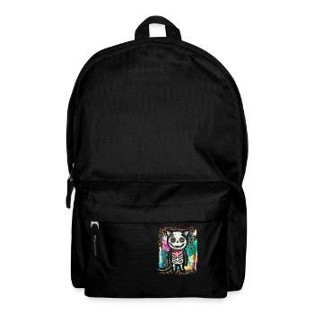 Halloween Zombie Skeleton Cat Tie Dye - Backpack - black - Front