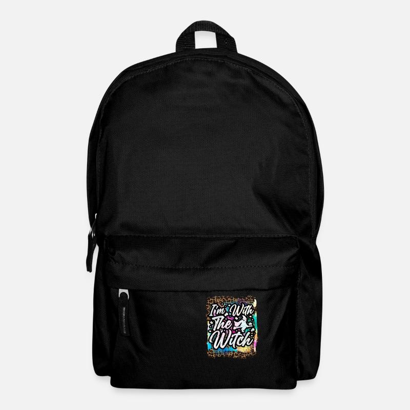 Halloween I'm with the witch Tie Dye - Backpack - black