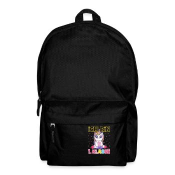 Ich bin 1. Klasse Einschulung Schulanfang - Rucksack - Schwarz - Vorne