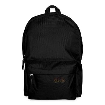 Rennrad Silhouette Fahrt Radfahren Biker lustig - Rucksack - Schwarz - Vorne