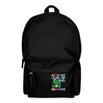 Attention Niveau 2 Anniversaire débloqué - Sac à dos - noir - Devant