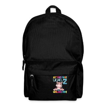 Attention Niveau 2 Anniversaire débloqué - Sac à dos - noir - Devant