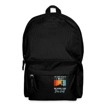 Plus je rencontre de gens, plus j’aime disc golf f - Sac à dos - noir - Devant