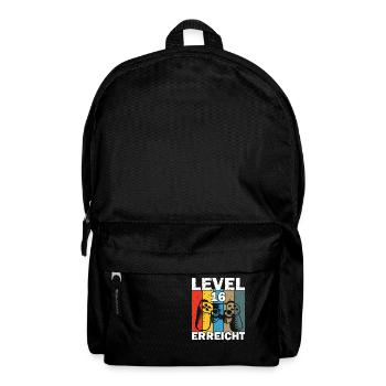 Level 16 Erreicht Gamer - Rucksack - Schwarz - Vorne