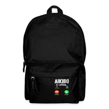 L’Aïkido appelle drôle le T-Shirt d’Aïkido Présent - Sac à dos - noir - Devant