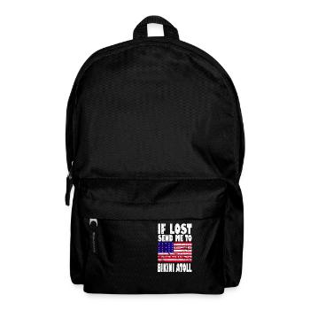 Bikini Atoll Flagge Spruch - Rucksack - Schwarz - Vorne