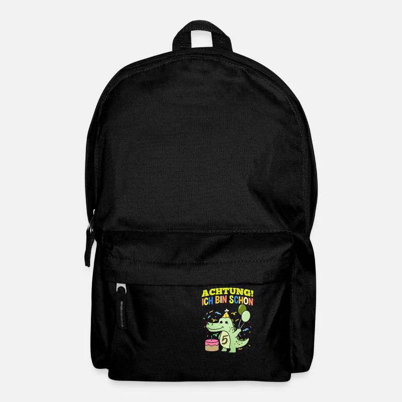 Achtung Ich Bin Schon 5 Geburtstag Allligator - Rucksack - Schwarz