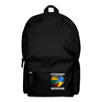 Lithuania supports Ukraine - Backpack - black - Front