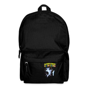 Achtung Ich Bin Schon 1 Geburtstag Hammerhai - Rucksack - Schwarz - Vorne