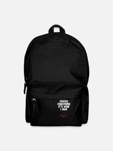 Hockey Men Women Cross Checking It s How I Hug - Rucksack - Schwarz